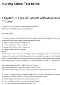 NUR 1300 Chapter 51 Care of Patients with Musculoskeletal Trauma Nursing School Test Banks