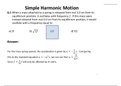 Simple harmonic motion practice questions and answers