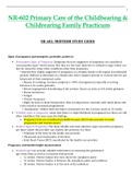 NR602 / NR-602 Midterm Exam Study Guide (Latest 2021 / 2022): Primary Care of the Childbearing & Childrearing Family Practicum - Chamberlain