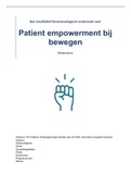 Afstudeer Scriptie bij het Radboud UMC ''Patiënt Empowerment bij Bewegen''