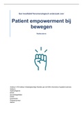 Afstudeer Scriptie bij het Radboud UMC ''Pati&euml;nt Empowerment bij Bewegen''