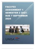 FAC3703 Assignment 1 &lpar;COMPLETE ANSWERS&rpar; Semester 2 2024 - DUE 7 September 2024
