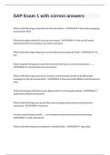 SAP Exam 1 with correct answers