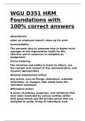 WGU D351 HRM Foundations with 100- correct answers&period;