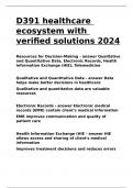 D391 healthcare ecosystem with verified solutions 2024&period;