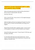  VERITAS EXAM 2024&sol;2025 WITH 100&percnt; ACCURATE SOLUTIONS