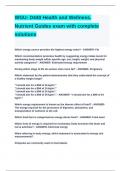 WGU&lowbar; D440 Health and Wellness&period; Nutrient Guides exam with complete solution