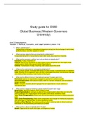 ECON 3600 Study guide for D080 Global Business chapter 1- chapter 11 (Western Governors University)