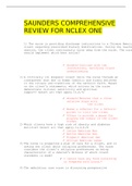 COMPREHENSIVE REVIEW FOR NCLEX ONE