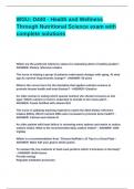 WGU&lowbar; D440 - Health and Wellness Through Nutritional Science exam with complete solutions&period;docx
