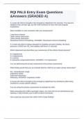 RQI PALS Entry Exam Questions &Answers &lpar;GRADED A&rpar;