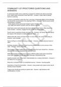 COMMUNITY ATI PROCTORED QUESTIONS AND ANSWERS