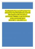 Test Bank - Success in Practical&sol;Vocational Nursing 10th Edition&comma; &lpar; Janyce L&period; Carroll&comma;2022&rpar; All Chapters &vert;&vert; Latest Edition