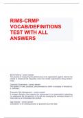 RIMS-CRMP COMPILATION BUNDLE&vert; COMPLETE SOLUTIONS&vert; 100&percnt; NEW