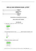 HESI A2 LATEST VERSION &lpar;with all subjects latest 2020&sol;2021&rpar;