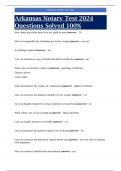 Arkansas Notary Test 2024 Questions Solved 100&percnt;