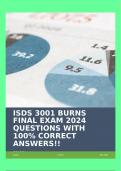 ISDS 3001 BURNS FINAL EXAM 2024 QUESTIONS WITH 100&percnt; CORRECT ANSWERS&excl;&excl;