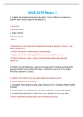 NUR 2459 &sol; NUR2459 Exam 2&colon; Mental and Behavioral Health Nursing Exam 2 Review &lpar;Latest 2021&sol;2022&rpar; Rasmussen 