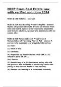NCCP Exam-Real Estate Law with verified solutions 2024&period;