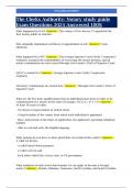 The Clerks Authority&colon; Notary study guide Exam Questions 2024 Answered 100&percnt; 