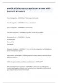 medical laboratory assistant exam with correct answers