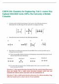 CHEM 154&colon; Chemistry for Engineering  Unit 3&colon; Answer Key Updated 2024&sol;2025 works 100&percnt;&semi; The University of British Columbia
