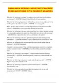 AMCA MEDICAL ASSISTANT CURRENT BUNDLED EXAMS WITH ALL QUESTIONS AND 100&percnt; VERIFIED ANSWERS