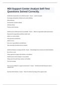 HDI Support Center Analyst Self-Test Questions Solved Correctly&period;