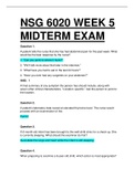 NSG 6020 &sol; NSG6020 MIDTERM EXAM&period; QUESTIONS AND ANSWERS&period;