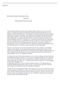BUSN 120  week  6  assignment.docx  BUSN120          Real Estate Principles: Final Research Paper   BUSN120  American Public University System  There are huge differences between today's housing market and last year's slow real estate market. The im