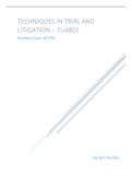 TLI4801 - Techniques In Trial And Litigation (TLI4801 ECP PORTFOLIO).