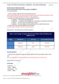 Exam (elaborations) BIOL 202L BIO 202L Lab 15 Worksheet- Electrolytes, Water, Acid & Bases