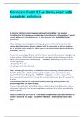 Concepts Exam 3 F&period;A&period; Davis exam with complete solutions