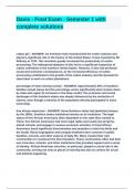 Davis - Final Exam - Semester 1 with complete solutions