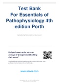 Test Bank For Essentials of Pathophysiology 4th edition Porth 
