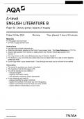 AQA A-level ENGLISH LITERATURE B 7717&sol;1A Paper 1A Literary genres&colon; Aspects of tragedy Questions Paper 2024