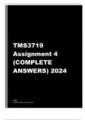 TMS3719 Assignment 4 &lpar;COMPLETE ANSWERS&rpar; 2024- DISTINCTION 