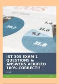 IST 305 EXAM 1 QUESTIONS & ANSWERS VERIFIED 100&percnt; CORRECT&excl;&excl;
