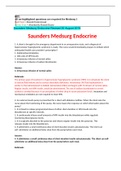 Saunders Medsurg Endocrine Revised 20 August 2019. | WITH RATIONALE