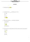 HESI A2 V2 Grammar, Vocab, Reading, & Math Questions with Answers).