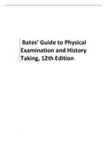 Bates’ Guide to Physical Examination and History Taking 12th Edition Bickley Test Bank nursing student
