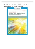 Test Bank for Shortell and Kaluznys Healthcare Management 7th Edition by Burns