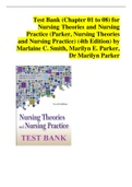 Test Bank (Chapter 01 to 08) for Nursing Theories and Nursing Practice (Parker, Nursing Theories and Nursing Practice) (4th Edition) by Marlaine C. Smith, Marilyn E. Parker, Dr Marilyn Parker