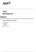 AQA GCSE  MATHEMATICS  8300&sol;1H Higher Tier Paper 1 Non-Calculator Mark scheme June 2024 Version&colon; 1&period;0 Final 