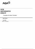 AQA GCSE  MATHEMATICS   8300&sol;2F Foundation Tier Paper 2 Calculator Mark scheme  June 2024 Version 1&period;0 Final 