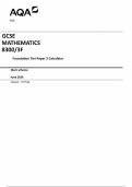 AQA GCSE MATHEMATICS   8300&sol;3F Foundation Tier Paper 3 Calculator Mark scheme  June 2024 Version&colon; 1&period;0 Final 