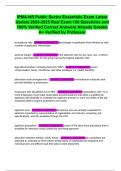 IPMA-HR Public Sector Essentials Exam Latest Update 2024-2025 Real Exam 100 Questions and 100&percnt; Verified Correct Answers Already Graded A&plus; Verified by Professor