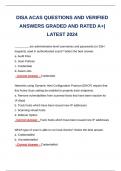 DISA ACAS QUESTIONS AND VERIFIED ANSWERS GRADED AND RATED A&plus;&vert; LATEST 2024