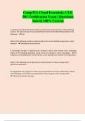 CompTIA Cloud Essentials&semi; CL0- 001 Certification Exam &vert; Questions Solved 100&percnt; Correc