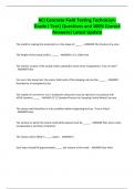ACI Concrete Field Testing Technician- Grade I Test&vert; Questions and 100&percnt; Correct Answers&vert; Latest Update